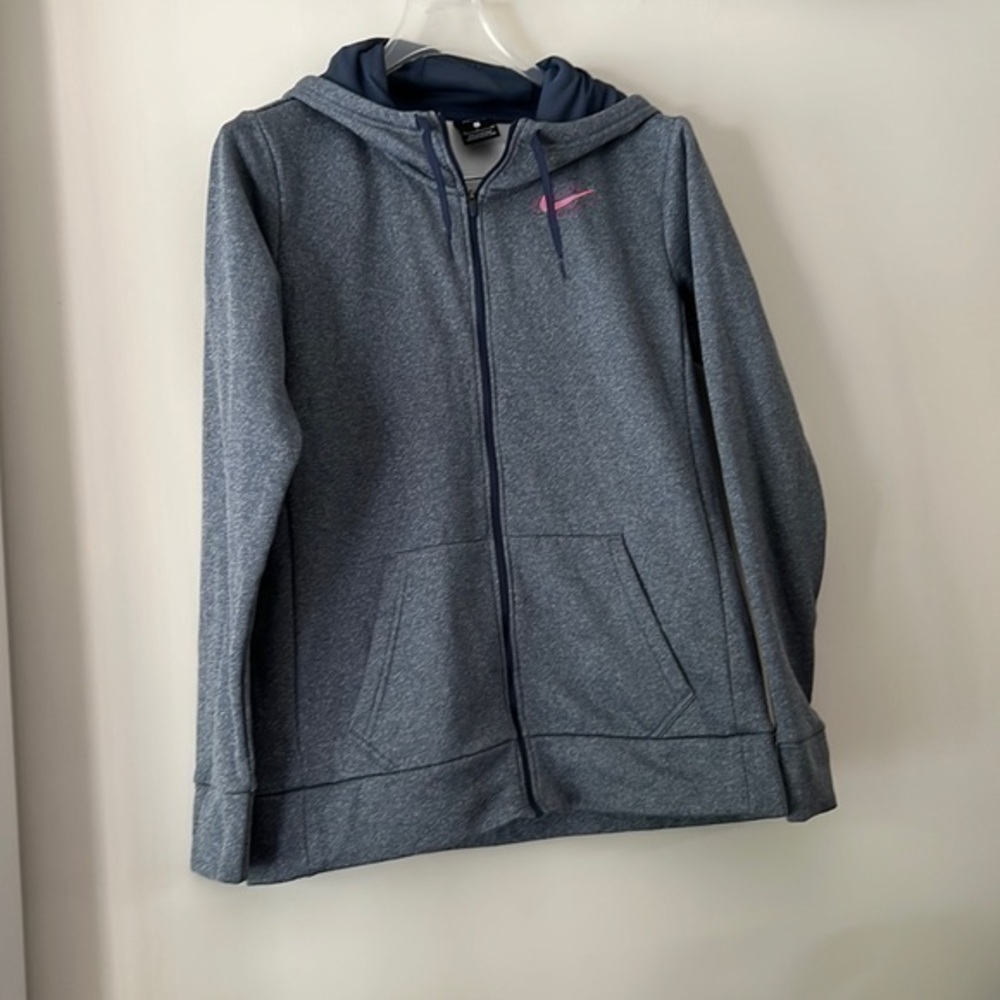 Nike dry fit bluish gray zip up so small